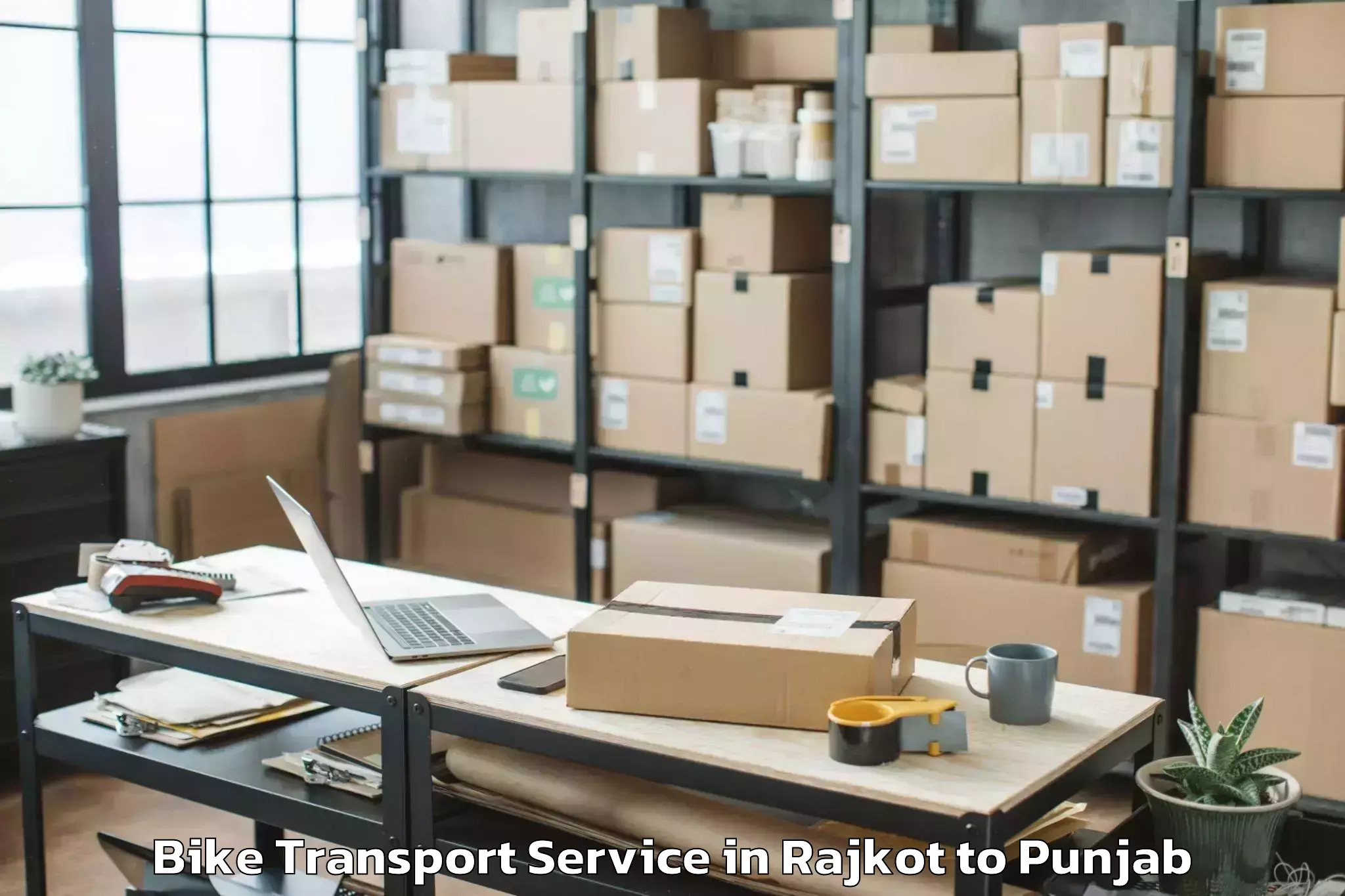 Top Rajkot to Anandpur Bike Transport Available